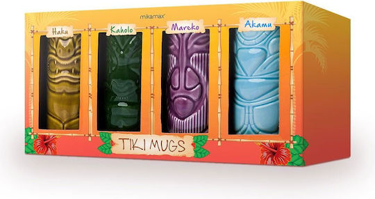 Mikamax Set 4 Tiki Becher Tropische Cocktails Mm04070