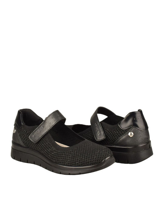 Анатомични Дамски Slip-On Платнени Черни