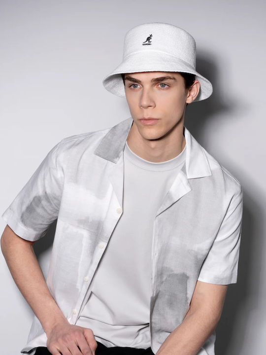 Kangol Fabric Men's Bucket Style Hat White