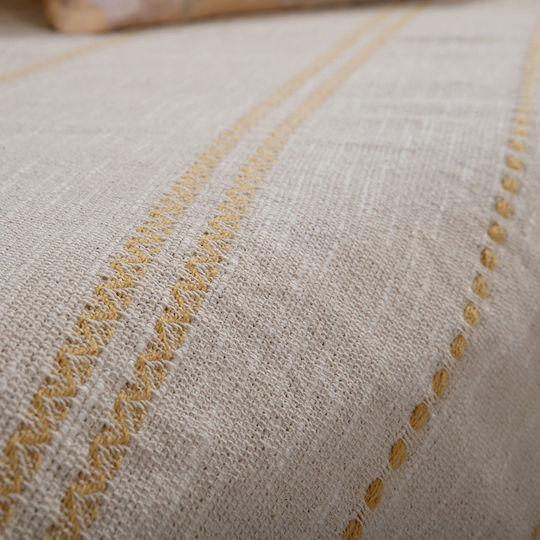 Nef-Nef Homeware Bleeze Sofa Throw 2 Sides Jacquard 180x250cm Beige
