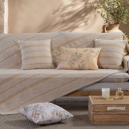 Nef-Nef Homeware Bleeze Покривка За Двуместен Диван 180x250cm Естествен Жълт