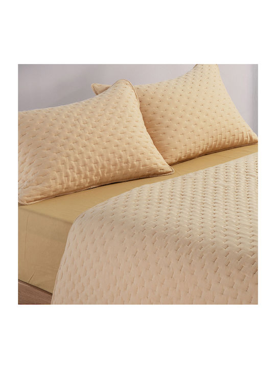 Nef-Nef Homeware Adelle Tagesdecken Halbdoppel Microfiber Gelbe 180x240cm