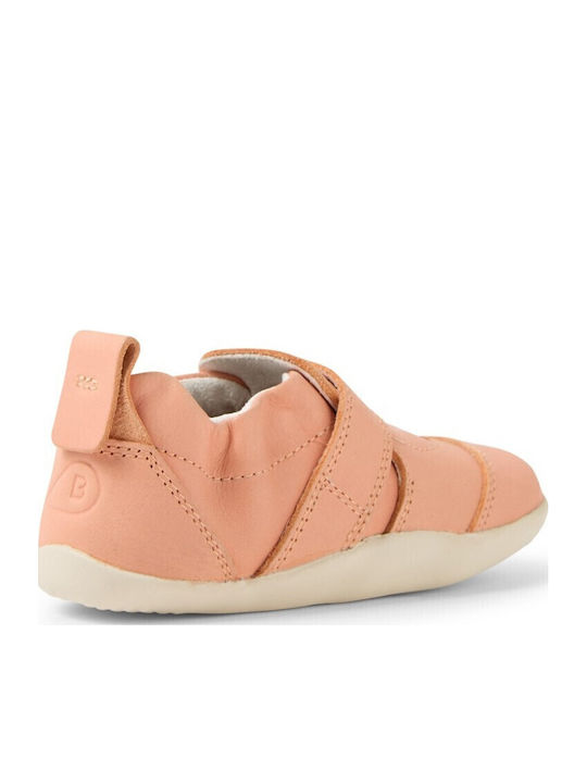 Kids Sneakers with Hoop & Loop Closure Orange