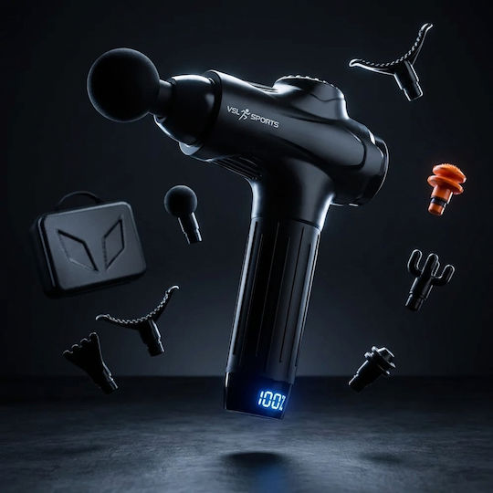 VSL Sports Hypergun Xpro Shiatsu Massage Gun for Neck Head Waist Back Legs Body & Hands Anti-Cellulite with Vibration Black