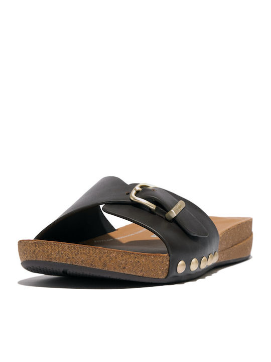 Leder Flache Sandalen Für Damen Braun