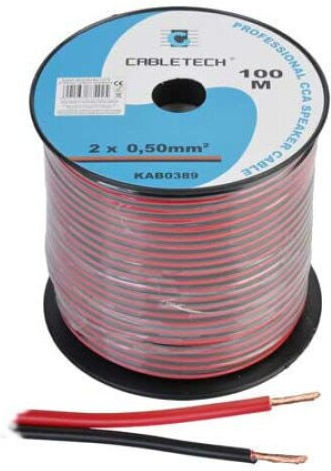 Speaker Kabel Cca 2x0.50mm Rot Schwarz 100m