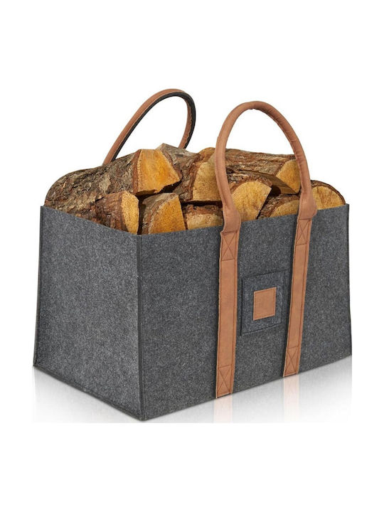 Alista Home Coș Metalic De Depozitare Lemne 50x34x32cm Gri