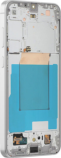 Clappio Complete Screen Compatible Galaxy S25 Fe Lcd Panel Frame White