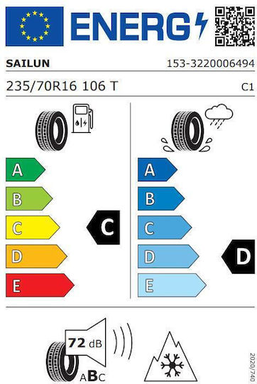 Sailun 235/70R16 106T Anvelopă Auto De Iarnă