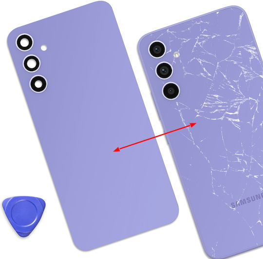 Clappio Capac Baterie De Înlocuire Galaxy A34 5g Decupaje Modul Cameră Violet