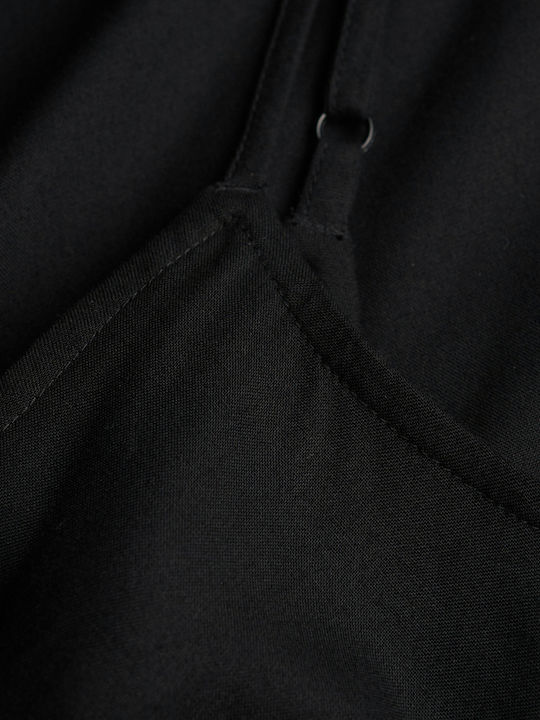 Summer Maxi Slip Dress Black