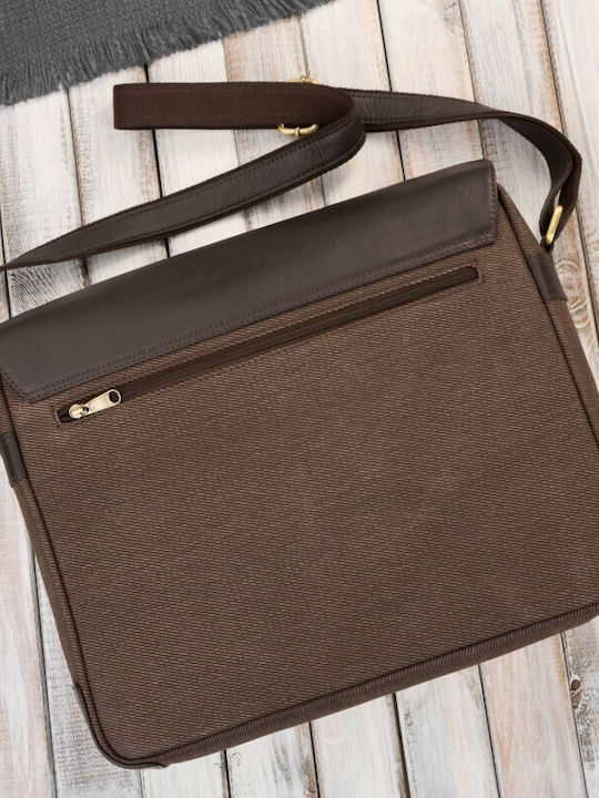 Elektrisches Gitarren Leder Damen Schultertasche Braun