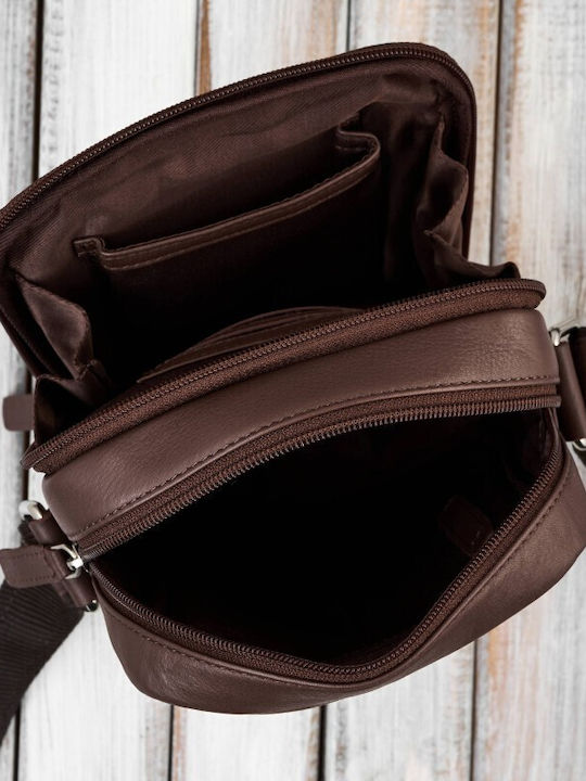 Leder Herren Schulter / Crossbody Braun Tasche