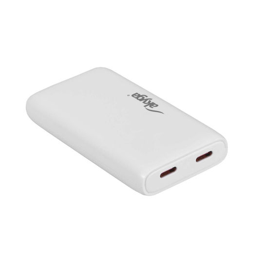 Akyga GaN Wireless Charger with 2 USB-C Ports 65W Power Delivery Quick Charge 3.0 Quick Charge 4+ White (AK-CH-32)