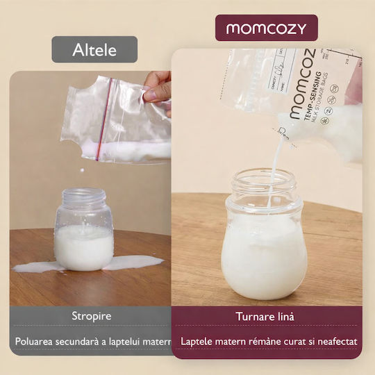 Momcozy Pungi de Depozitare a Laptelui Matern 240ml 60 Bucăți