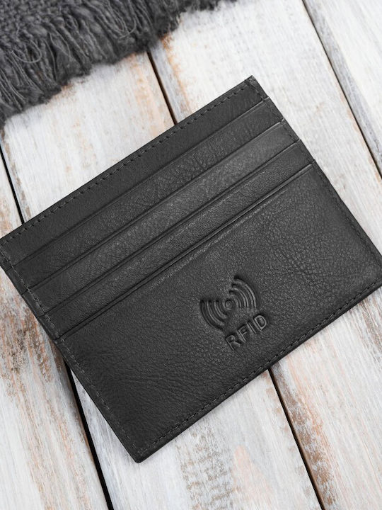 Men's Leather Belt Bum Bag Black