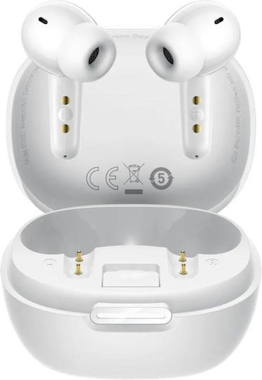 Hoco EQ100 In-ear Bluetooth Handsfree Ακουστικά με Θήκη Φόρτισης Λευκά