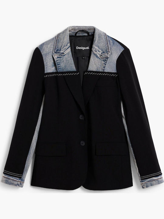 Desigual Sacou Dama Lung Negru