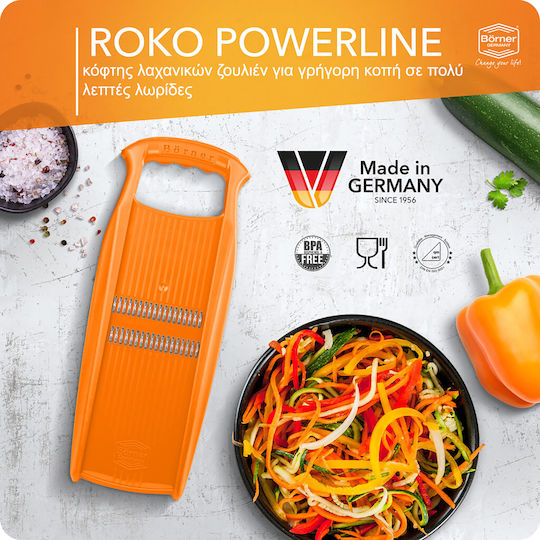 Borner Küchen-Schneide- und Schneidewerkzeuge Zουλιέν Roko Orange
