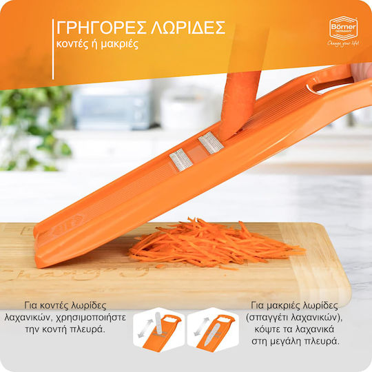 Borner Küchen-Schneide- und Schneidewerkzeuge Zουλιέν Roko Orange