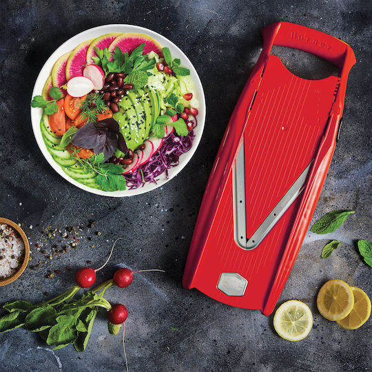 Borner Kitchen Cutting & Slicing Tools Slicer V5 Powerline Pro Set 7 Pieces Red