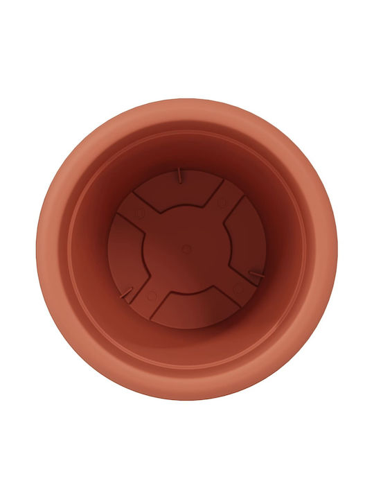 vidaXL Set of 24 Plastic Flower Pots Terracotta 34x28cm