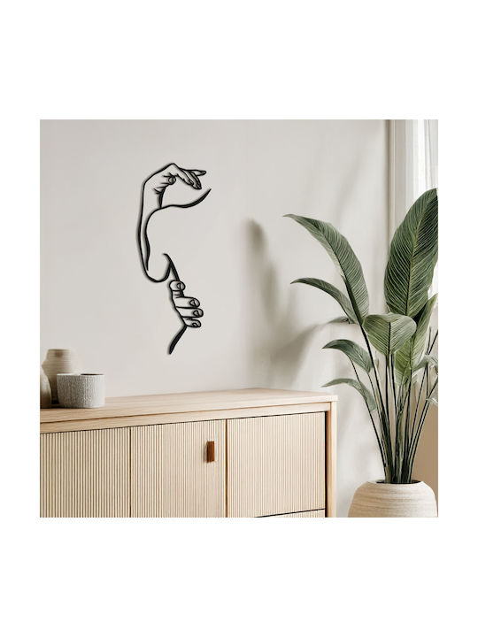 Pakketo Decorative Silhouette Femalo Pakooworld Black Metallic 50x1.5x20cm