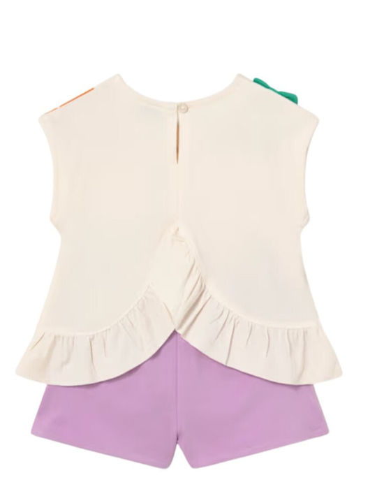 Kids Clothing Sets Summer with Shorts 2 Pieces Lilac