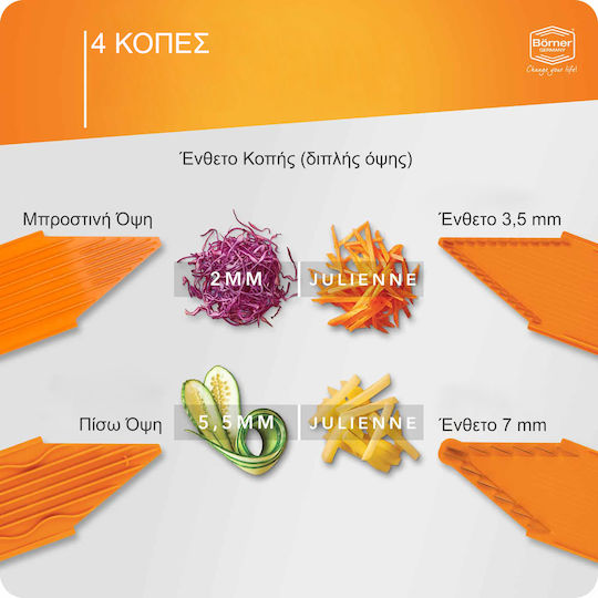 Borner Slicer V3 Trendline Starter Set 6 Pieces Orange