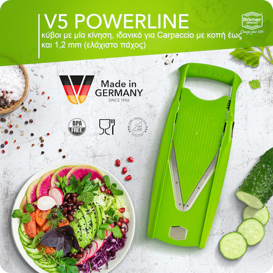 Borner Aufschnittmaschine V5 Powerline Starter Set 6 Stück Grün
