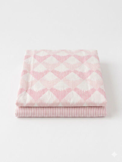 Super-Double White Bed Sheets Set
