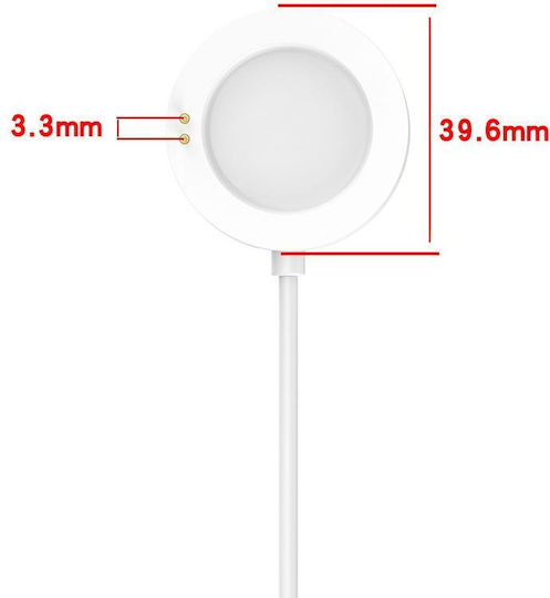Usb-a Зарядно за Xiaomi Watch S4 / S3 / S2 Бял