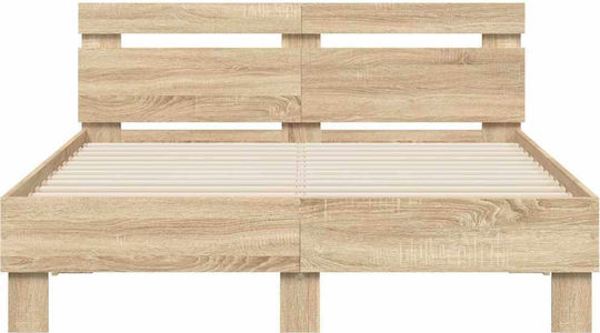 Doppeltes Holzbetten Unterlage mit Lattenrost für Matratze 137x190cm