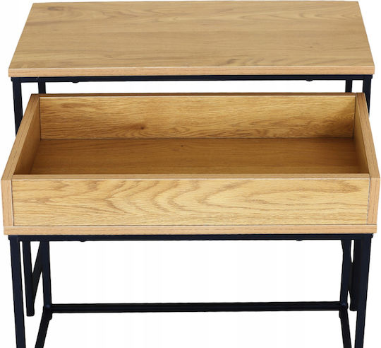 Set Zigon Rectangular Din Lemn Masiv Bej 2 Buc M60xL30xÎ50cm