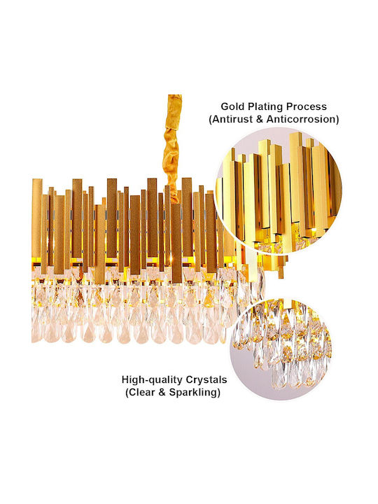 Home Lighting Majestic Ceiling Light Gold With E14 Socket 80x30x120cm