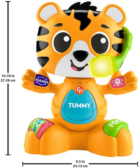 Fisher Price Baby Activity Toy Interactive Tiger with Music and Sounds for 9+ Months