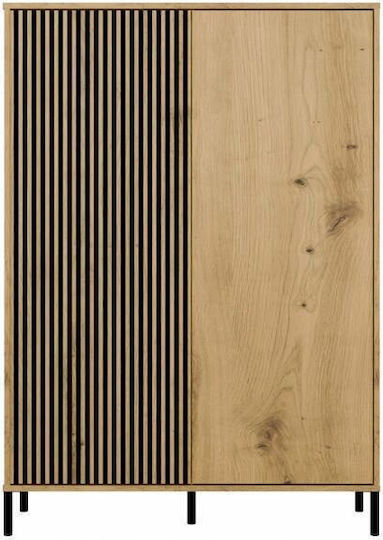Kamaro Dulap De Prezentare Pentru Sufragerie Din Placă Din Lemn Agregat Roșu 103.5x40x147.5cm