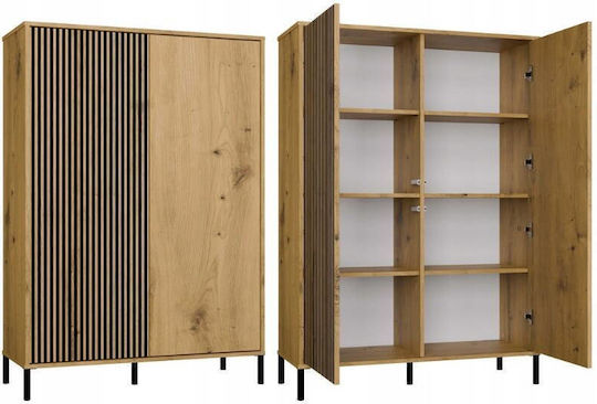 Kamaro Dulap De Prezentare Pentru Sufragerie Din Placă Din Lemn Agregat Roșu 103.5x40x147.5cm
