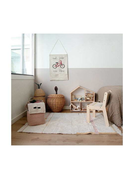 Lorena Canals Lanes Vintage Kids Rug Pink 90x130cm