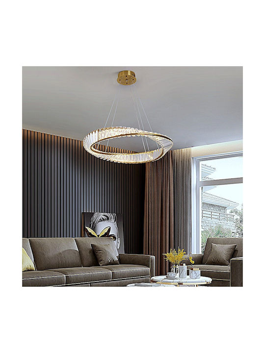 Home Lighting Ovela Ceiling Light 80cm Gold with Integrated LED and Remote Control
