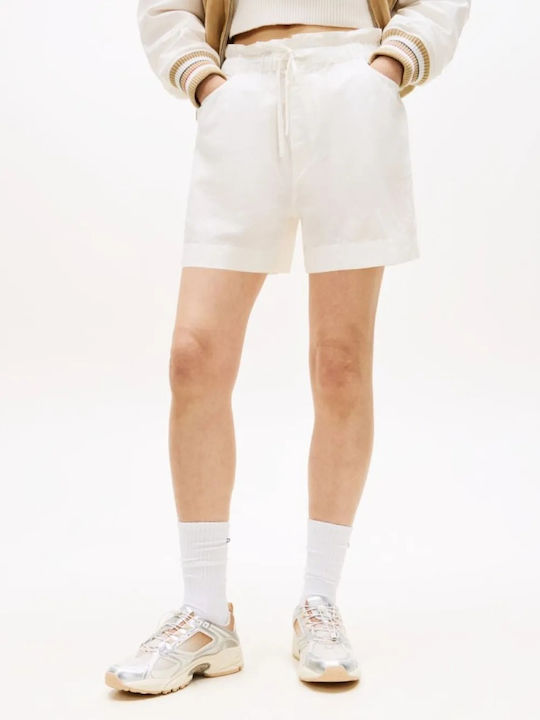 Damen-Leinen-Shorts Beige