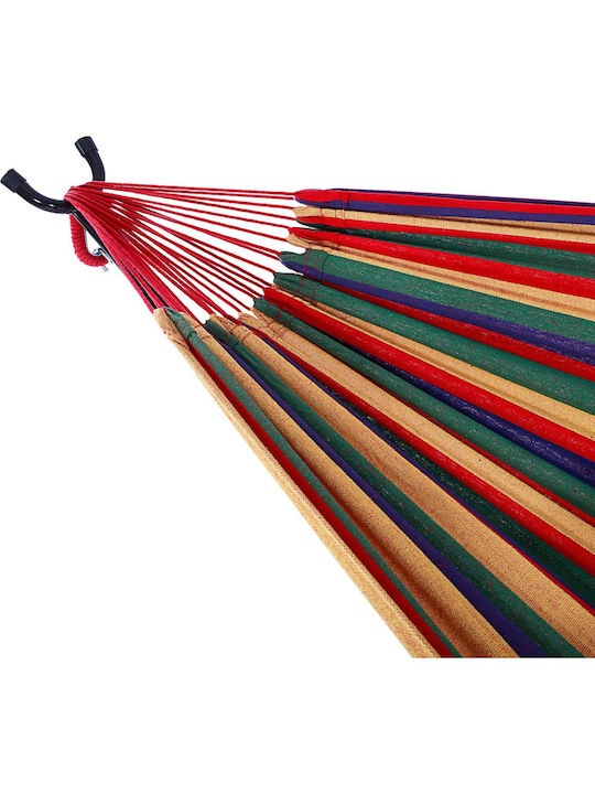 Fabric Hammock with Stand Multicolour 265x100x95cm