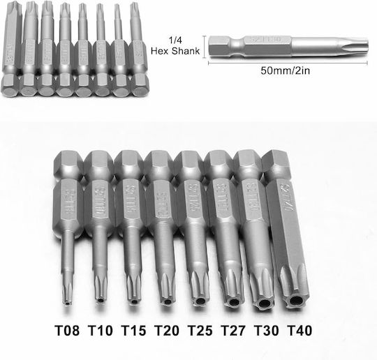 Torx 5-Punkt Schraubendreher-Bits Torx 5 Punkte 8 Stück