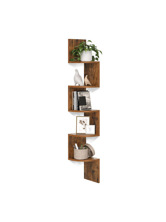 Eckregal Wand Rustic Brown 20x20x128cm