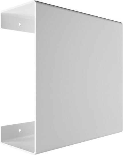 Verdi Wall Mounted Bathroom Shelf Metallic 10x10x23cm White