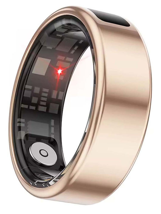 Avizar Saturn Smart Ring 19.8mm Αδιάβροχο με Παλμογράφο Χρυσό