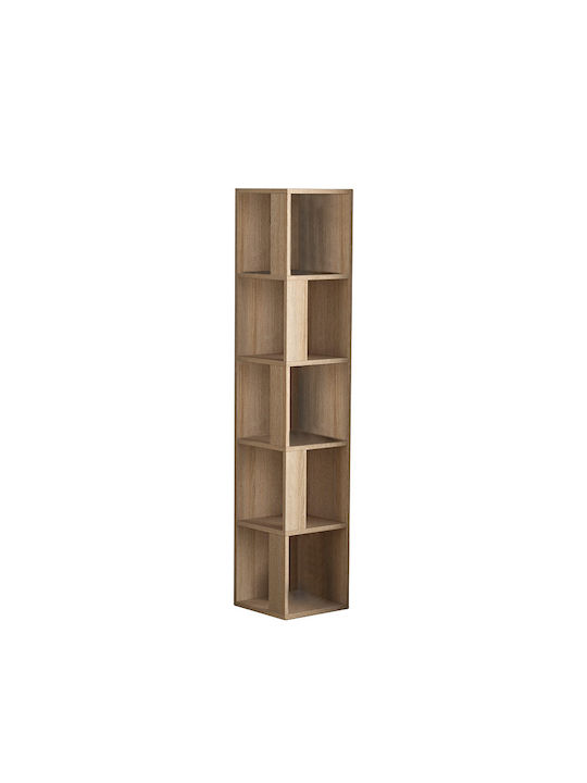 Corner Bookcase Piano Natural 31.4x31.4x158.9cm