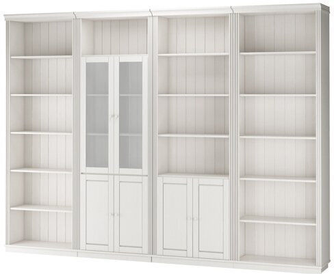 Βιβλιοθήκη Saltoro 112 Άσπρο 296x34x223εκ.