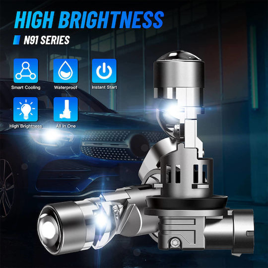 NovSight Car and Motorcycle Lamp H11 Canbus LED 6500K Cold White 12V 60W