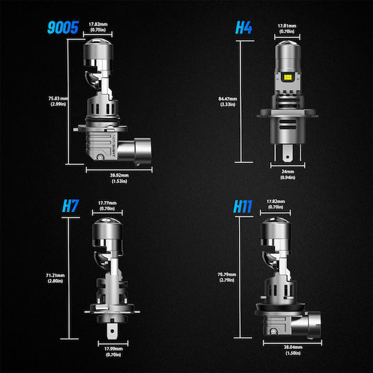 NovSight Car and Motorcycle Lamp HB3 Canbus LED 6500K Cold White 12V 60W